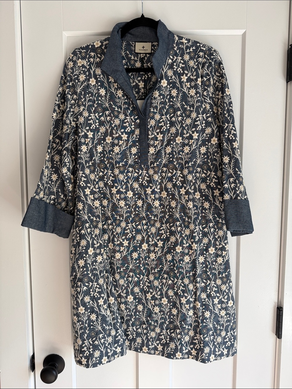 Tuckernuck Chambray Wildflower Meadows Megan Dress